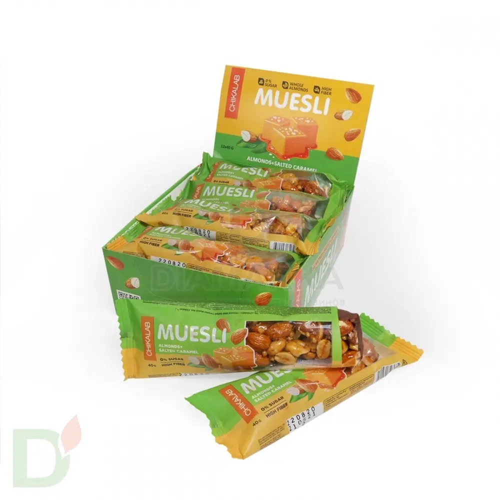 Батончик мюсли CHIKALAB миндальный с соленой карамелью 40 гр. в Краснодаре