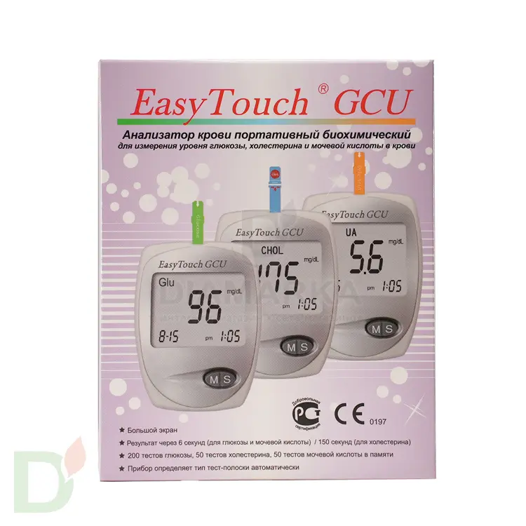 Биохимический анализатор ИзиТач (EasyTouch GCU) (глюкоза, холестерин и мочевая кислота в крови) в Краснодаре