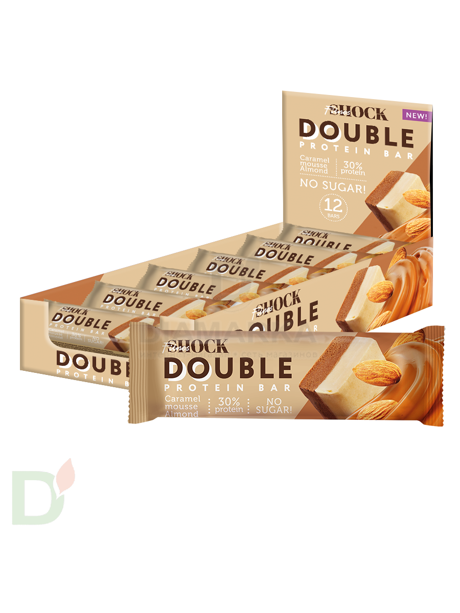 Батончик протеиновый FitnesShock Карамельный мусс с миндалем 40гр. в Краснодаре