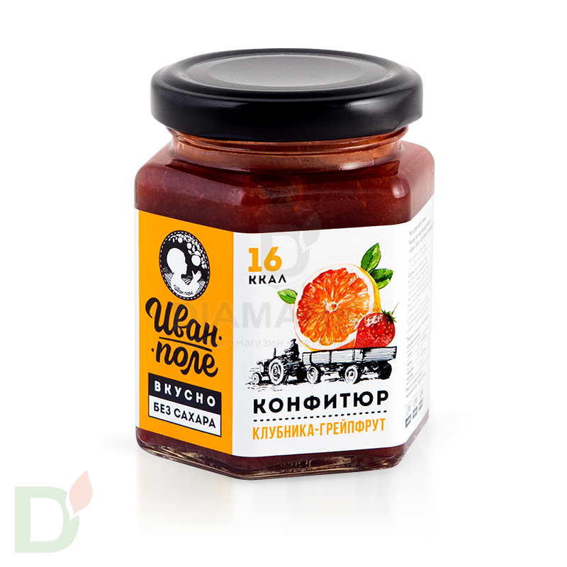 Конфитюр Клубника-грейпфрут (Иван-поле) 180гр.