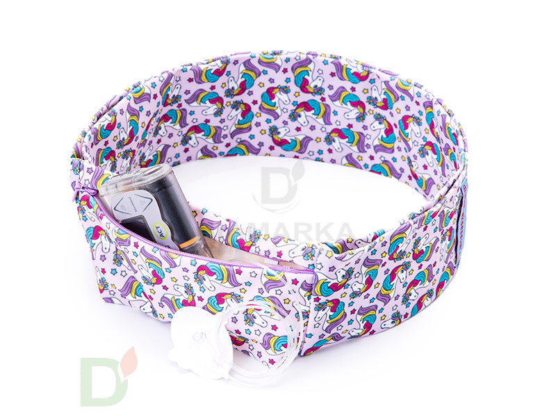 Пояс INSULA KIDS с ЗАМОЧКОМ для ношения помпы на талии Единорожка