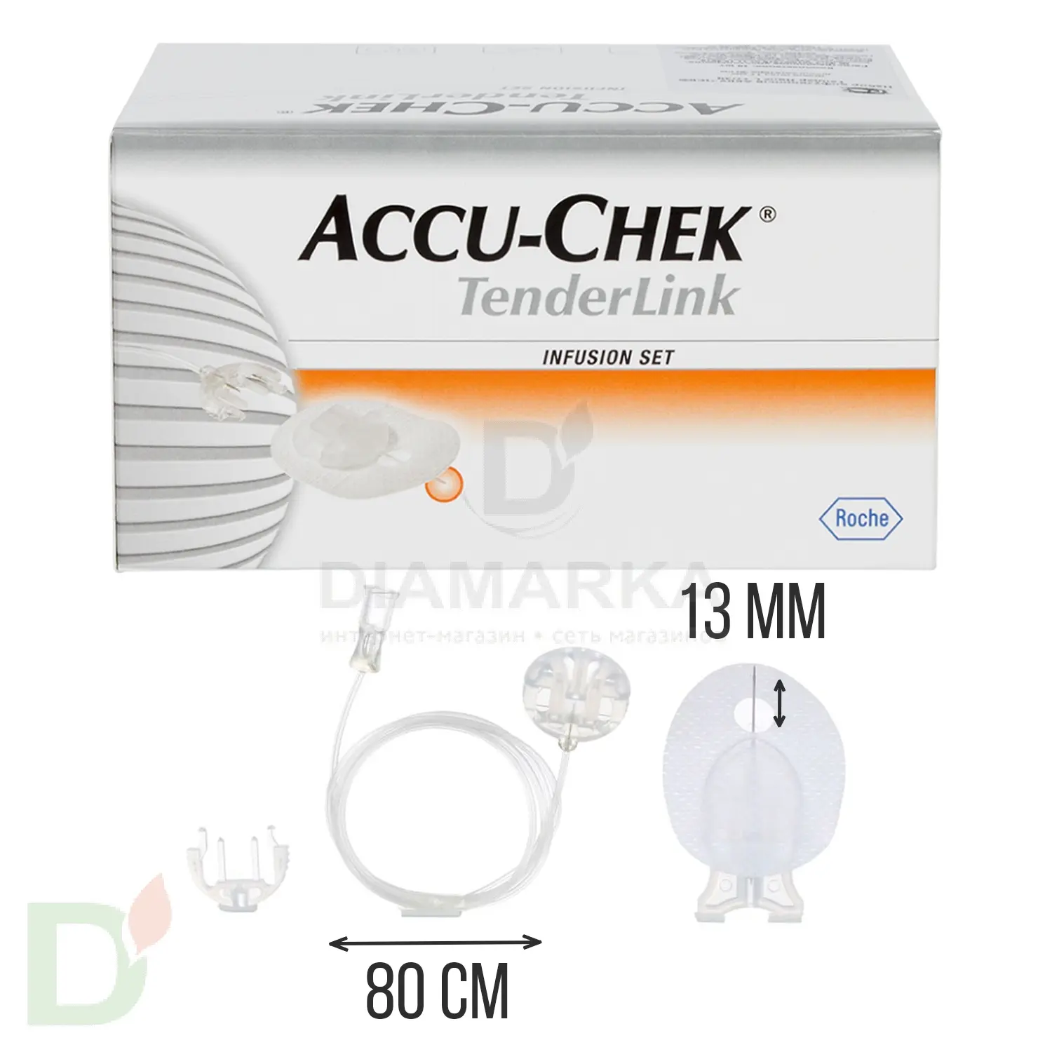 Акку-Чек ТендерЛинк 13/80, инфузионный набор, 1 шт. в Краснодаре