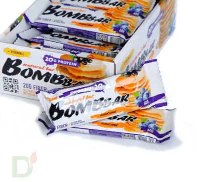 Батончик BOMBBAR Смородиново-черничный панкейк (3 угл в 60г) в Краснодаре