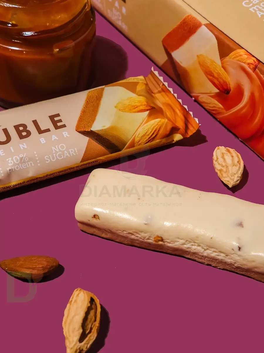 Батончик протеиновый FitnesShock Карамельный мусс с миндалем 40гр. в Краснодаре