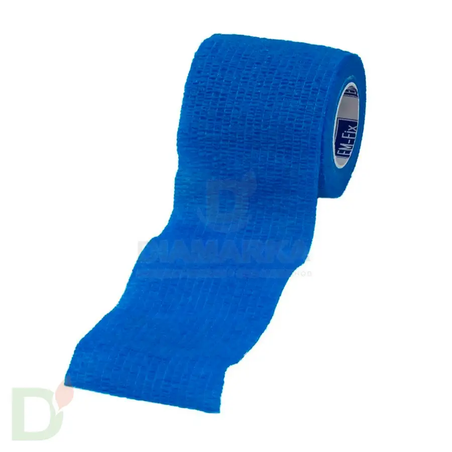 Бинт эластичный когезивный EM-fix krep Синий, 5 см х 4,5 м в Краснодаре
