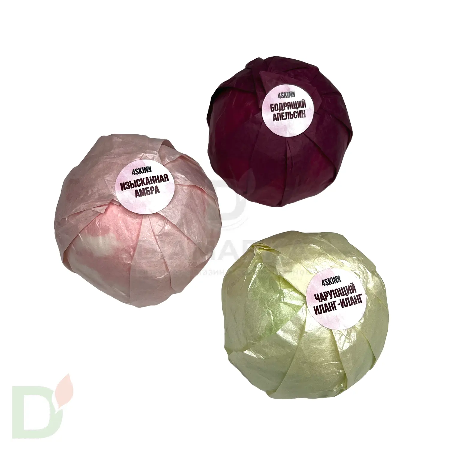 Бокс - Бомбочки для ванны взрослые с разводами (з шт в комплекте)