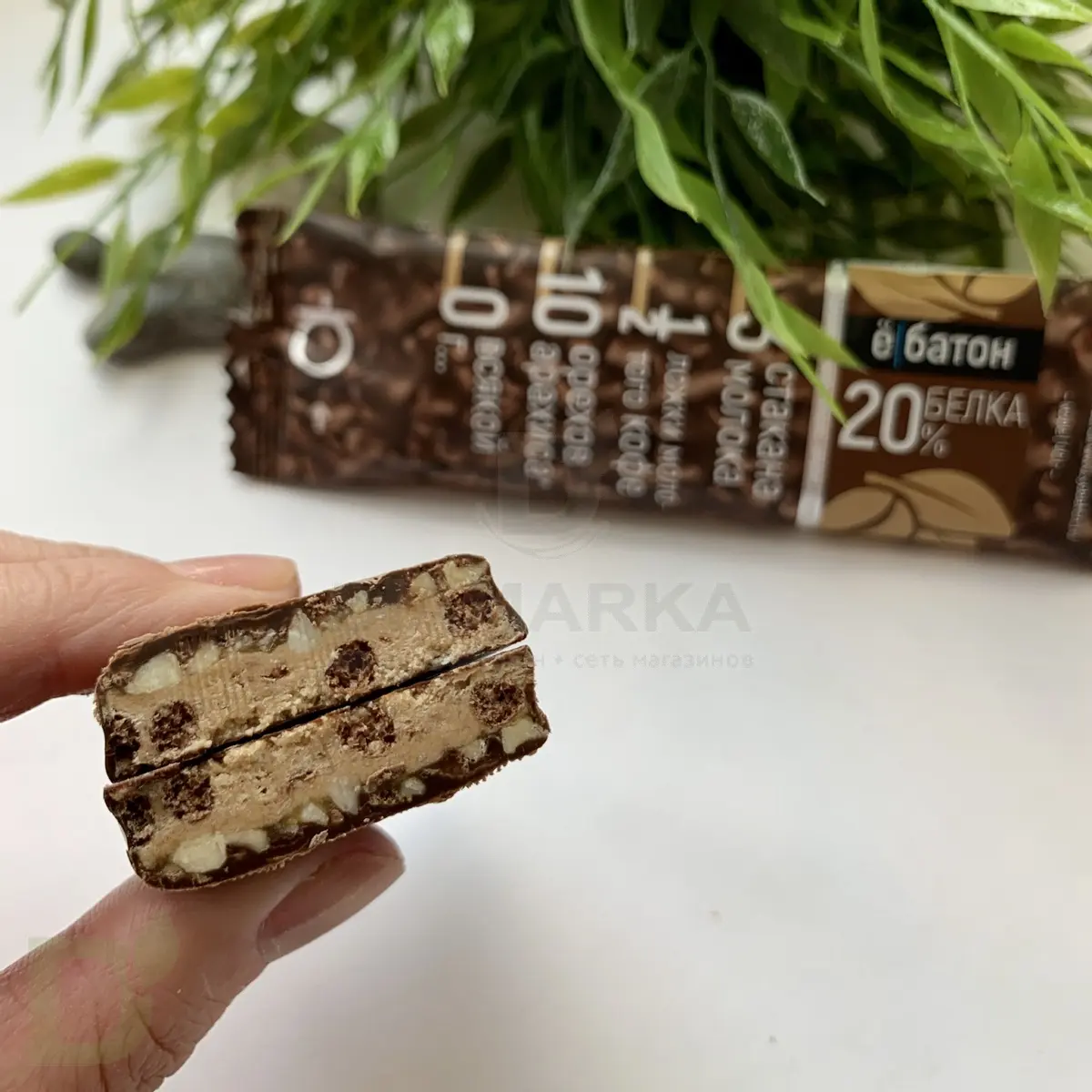 Батончик протеиновый Ё/батон "Арахис-Кофе" в шоколадной глазури 40гр в Краснодаре