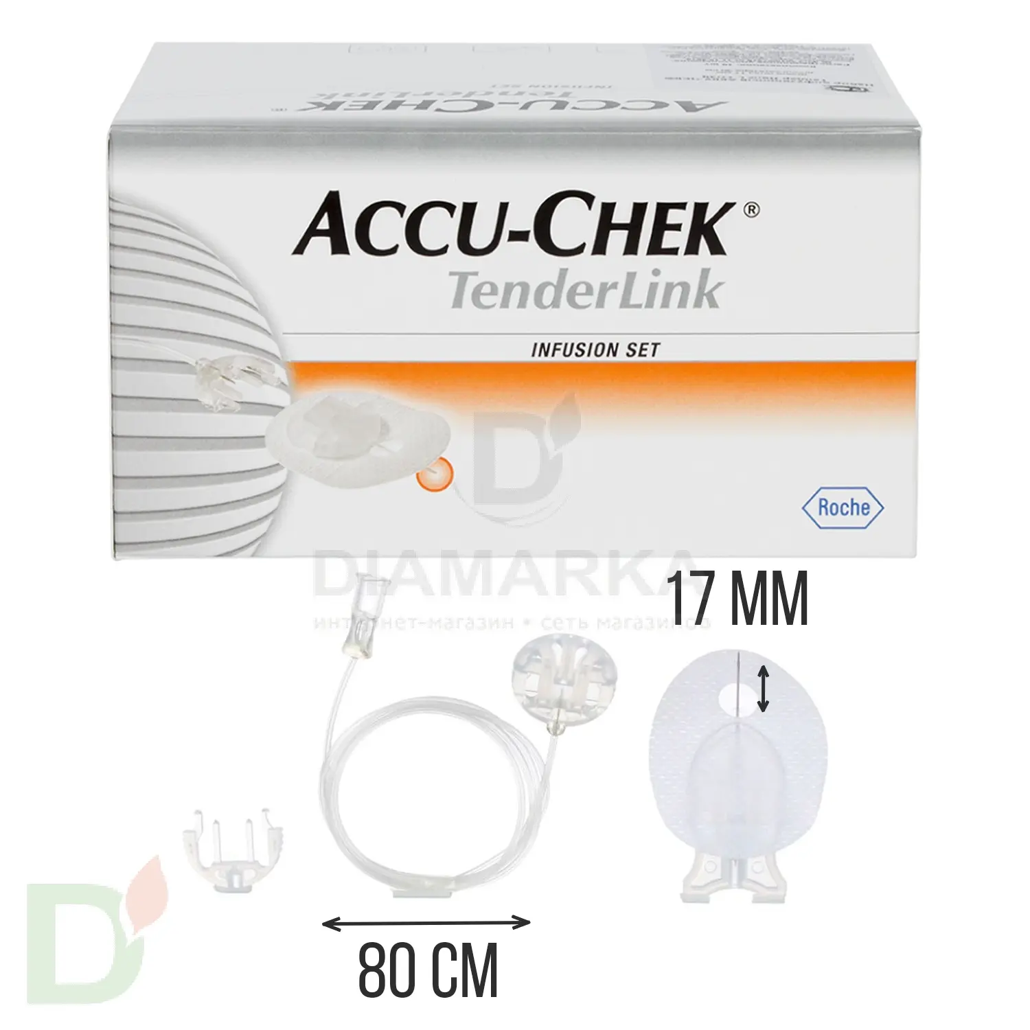 Акку-Чек ТендерЛинк 17/80, инфузионный набор, 1 шт. в Краснодаре