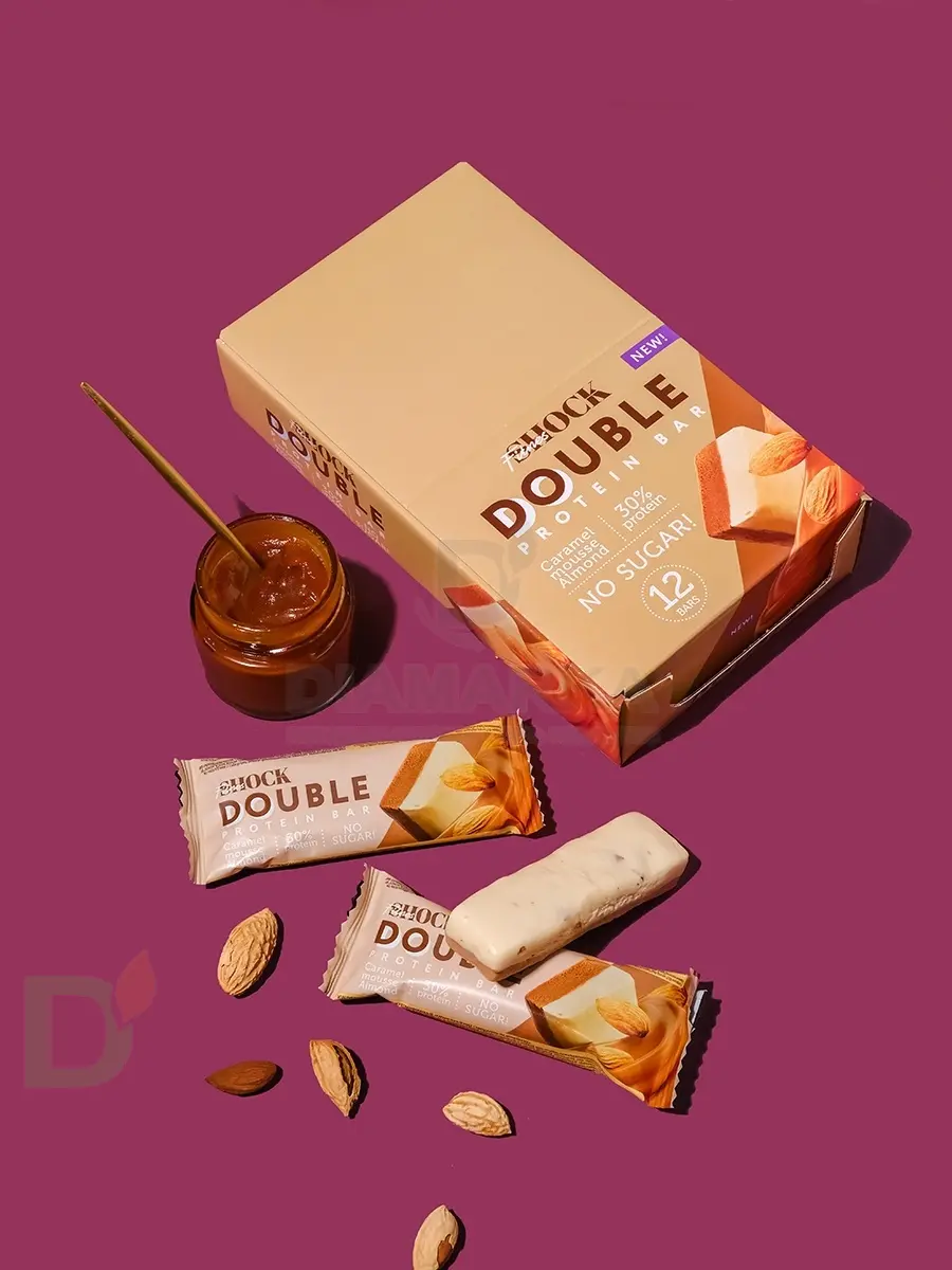 Батончик протеиновый FitnesShock Карамельный мусс с миндалем 40гр. в Краснодаре